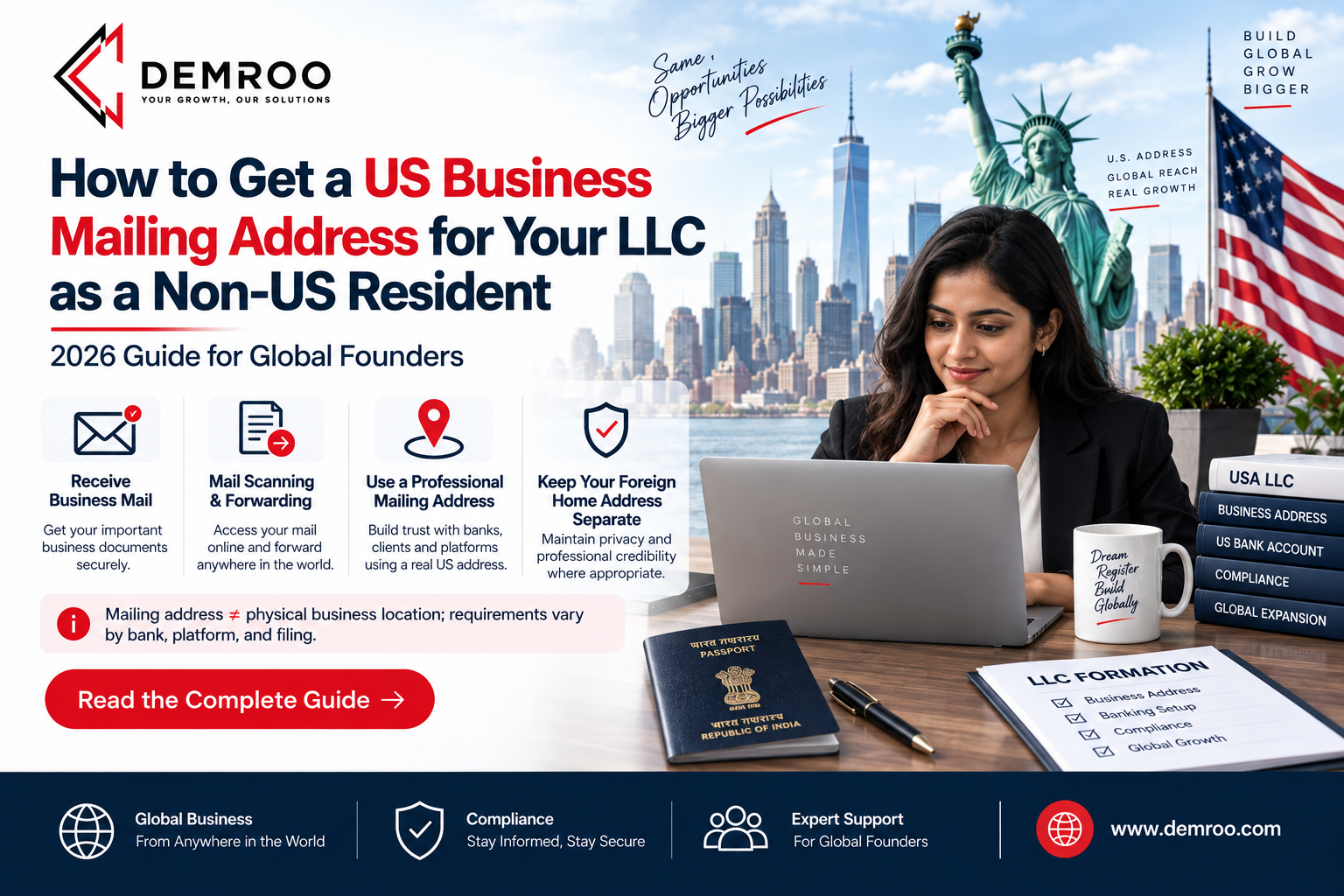 How to Get a US Business Mailing Address for Your LLC as a Non-US Resident