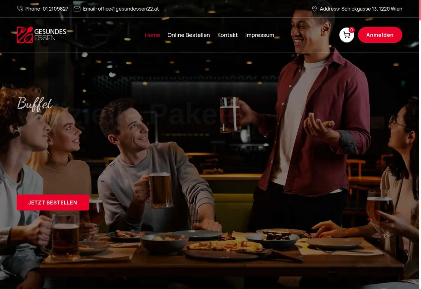 Gesundes Essen 22 – Restaurant Ordering Website