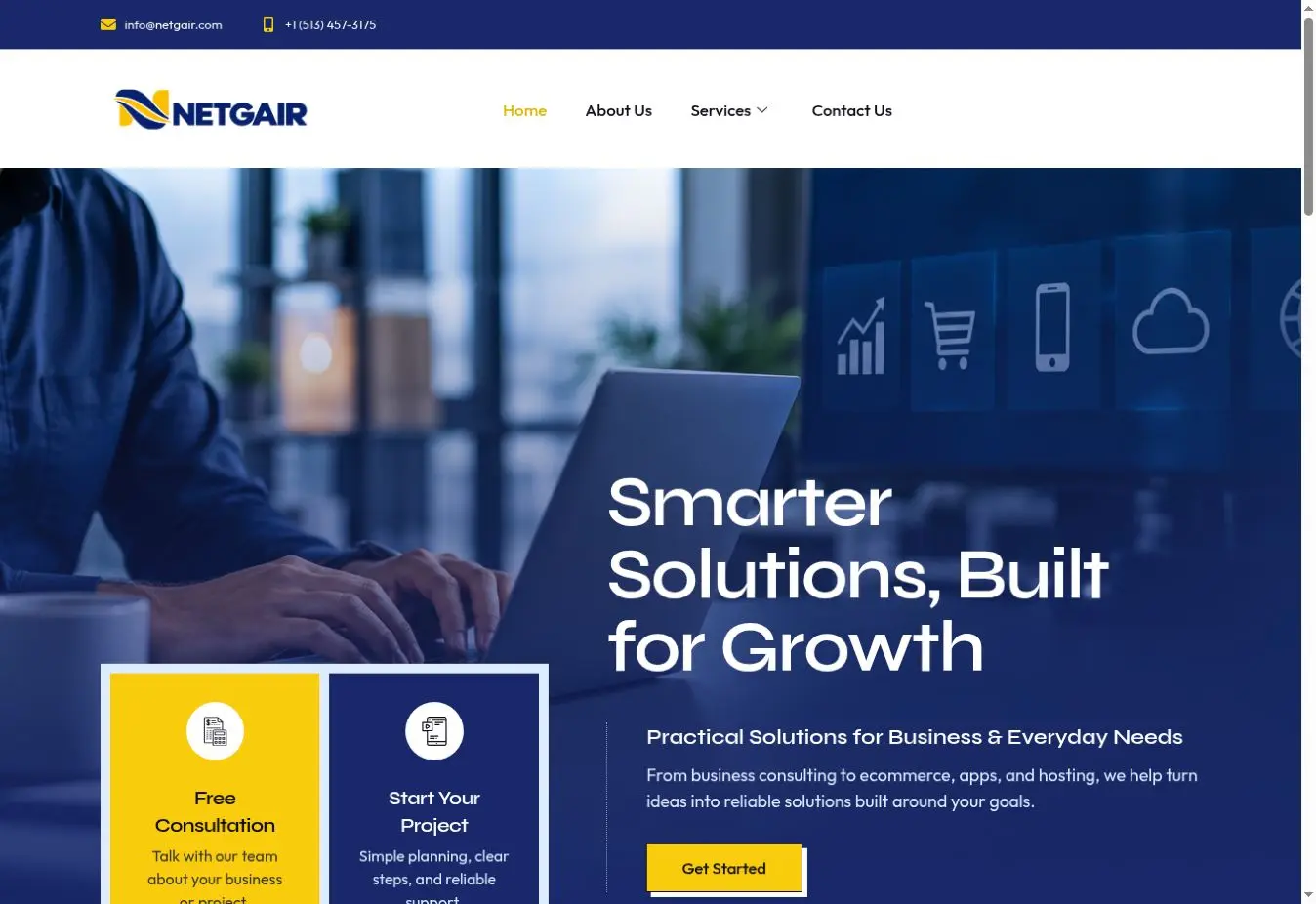 Netgair LLC – Business & Digital Solutions Website