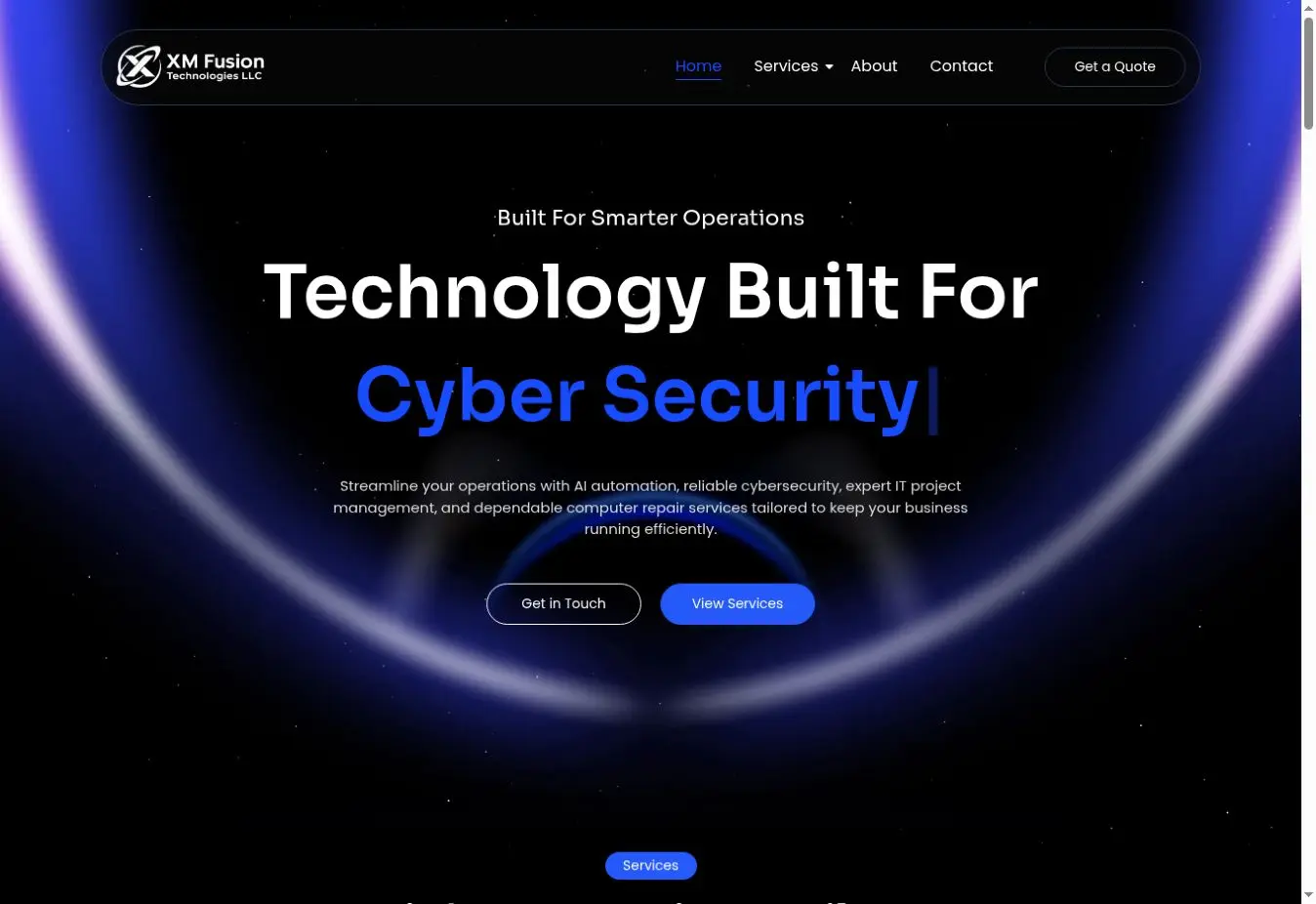 XM Fusion Technologies – AI & IT Solutions Website